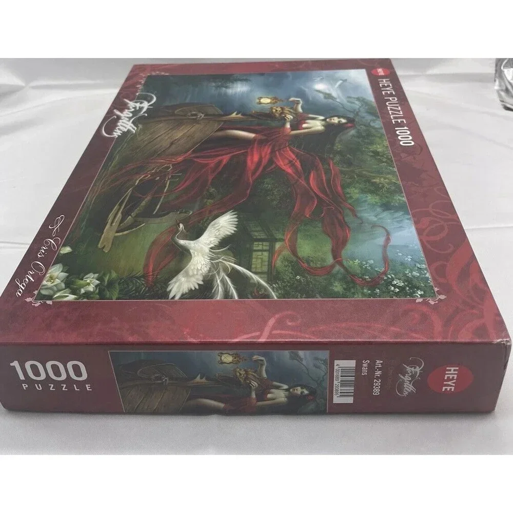 Heye Jigsaw Puzzle Forgotten Cris Ortega Swans Dark Rose 1000 pc Gothic Fantasy
